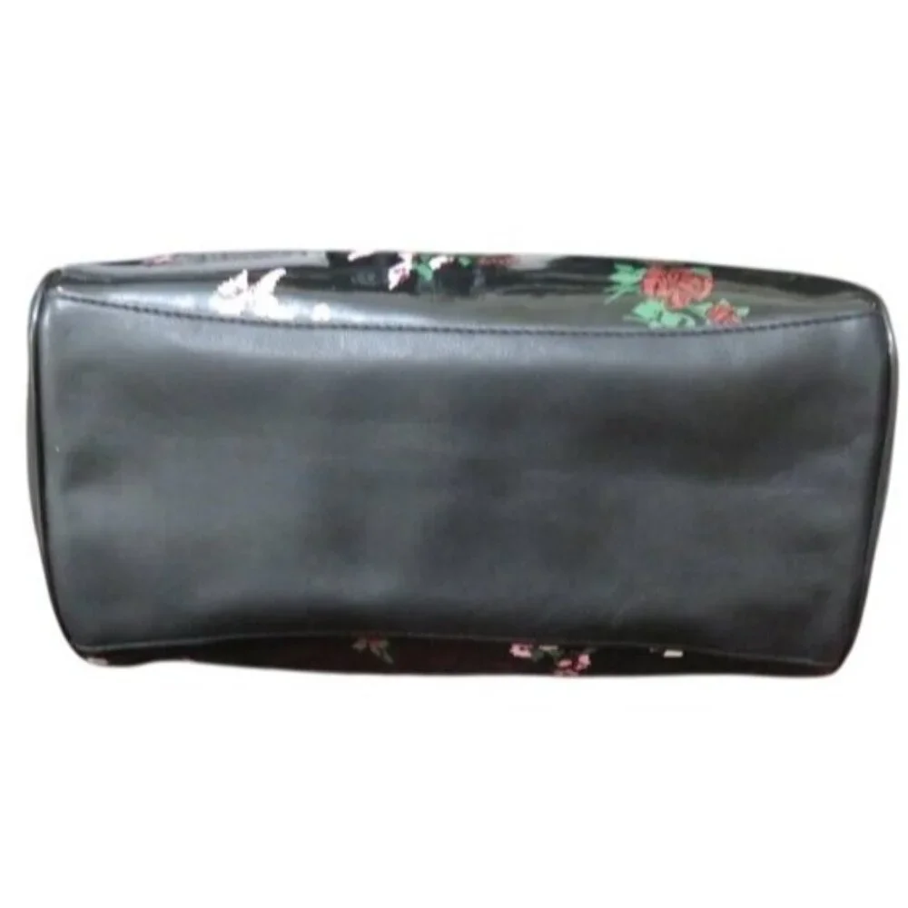 Coach 2017 Black Floral Leather Rowan Crossbody Mini Bennet Crossbody with COA